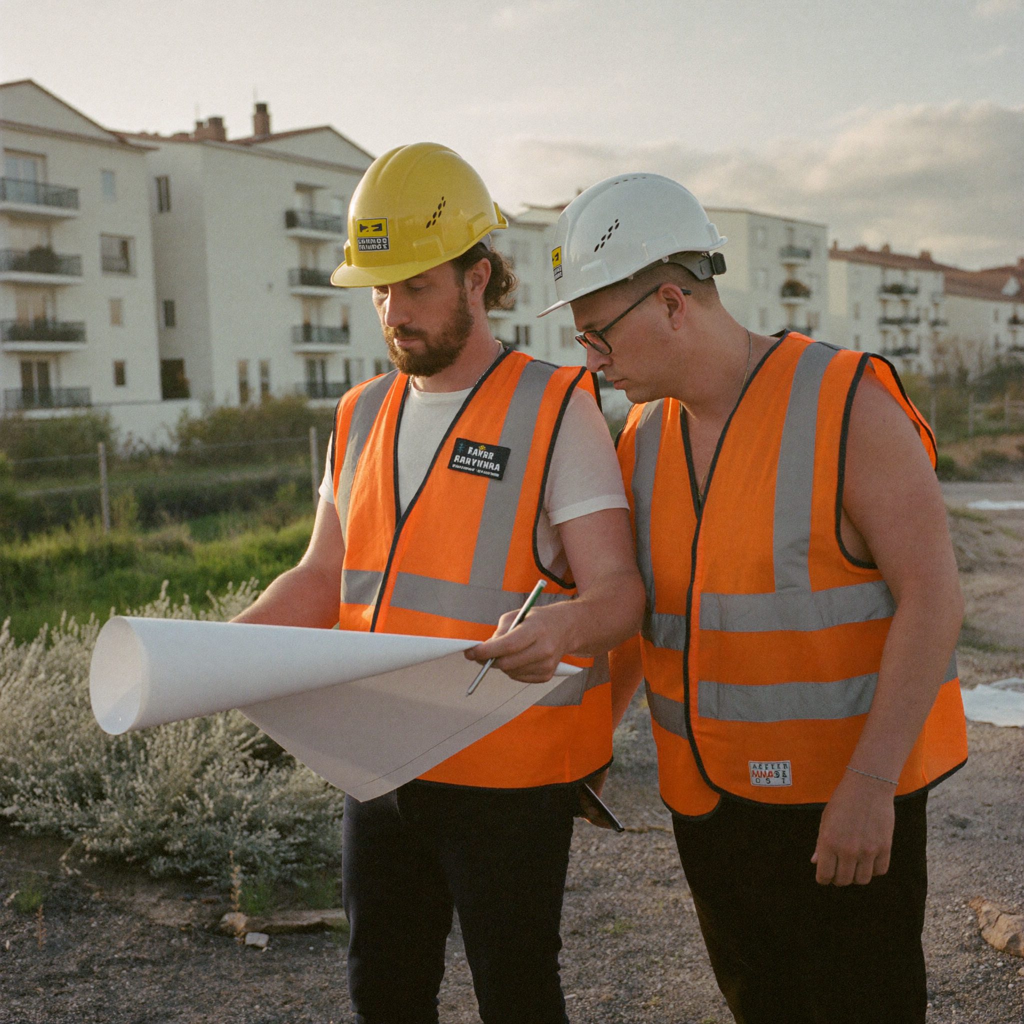 Property developer reviewing a development site